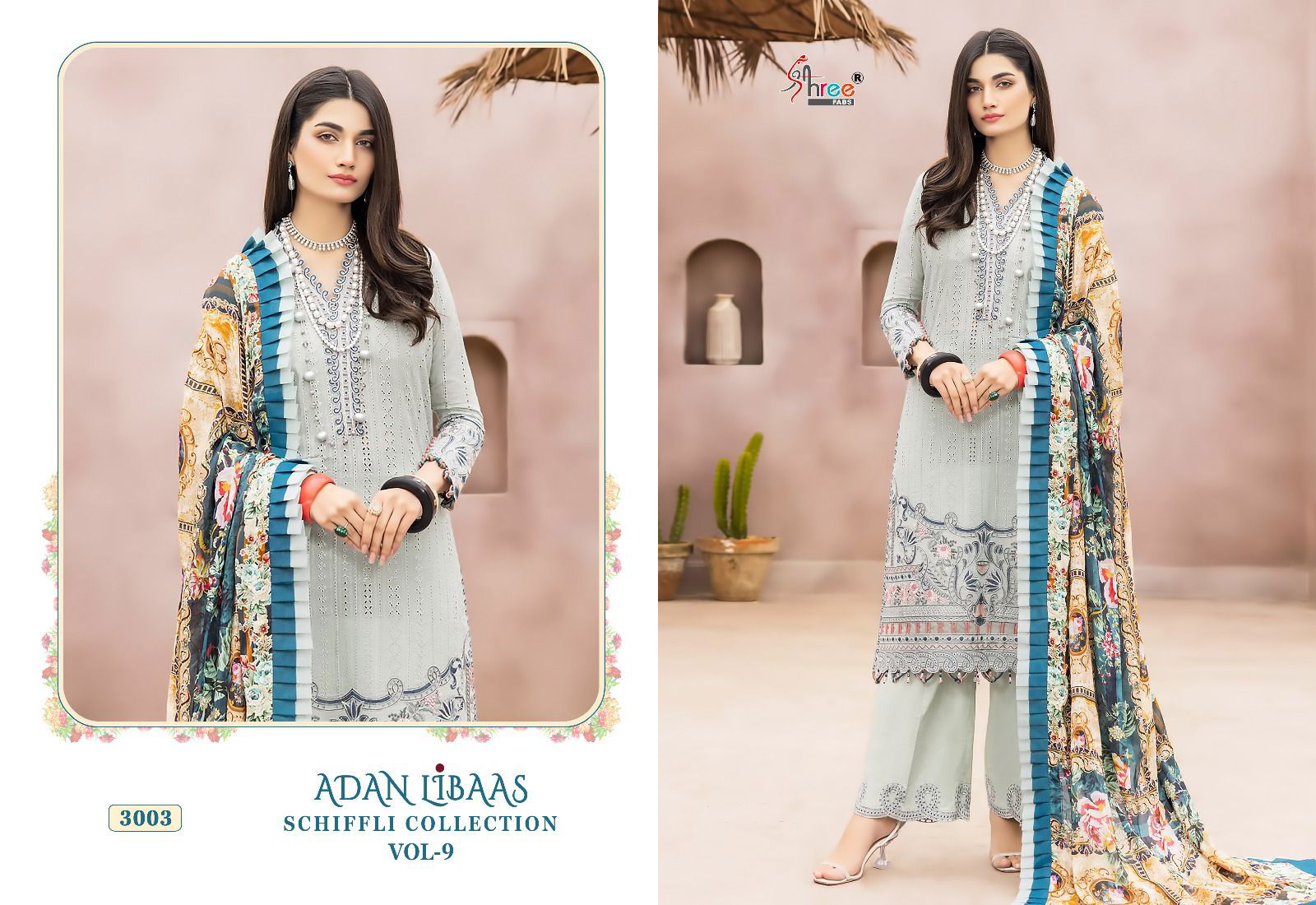 Adan Libaas Schiffli Collection Vol 9 By Shree Pakistani Suits
